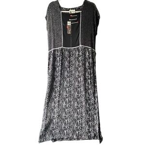 Vintage Y2K KD Spring Lagenlook Polka Dot Maxi Dress Medium